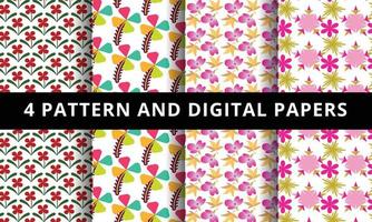 Floral Pattern and Digital Paper. Vector Floral Pattern and Digital Paper.