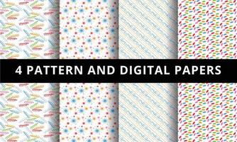patrones geométricos sin fisuras y papel digital. vector patrones geométricos sin fisuras y papel digital.
