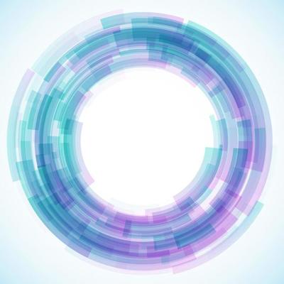 Geometric frame from circles, vector abstract background, wallpaper