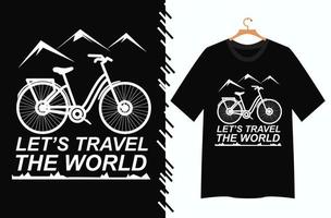 diseño de camiseta de cita de viaje vector