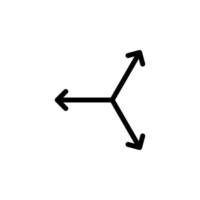 icono de línea de símbolo de signo de flecha adecuado para cualquier propósito vector