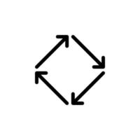 Arrow sign symbol line icon suitable for any purpose vector