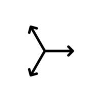 icono de línea de símbolo de signo de flecha adecuado para cualquier propósito vector