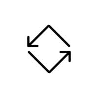 Arrow sign symbol line icon suitable for any purpose vector