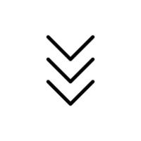 icono de línea de símbolo de signo de flecha adecuado para cualquier propósito vector