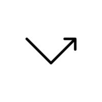 Arrow sign symbol line icon suitable for any purpose vector