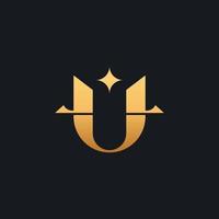 Initial U Monogram Logo Template. Initial Based Letter Icon Logo vector