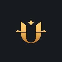 Initial U Monogram Logo Template. Initial Based Letter Icon Logo vector