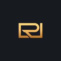 Initial RL LR R L Monogram Logo Template. Initial Based Letter Icon Logo vector