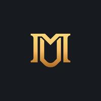 Initial MU UM M U Monogram Logo Template. Initial Based Letter Icon Logo vector