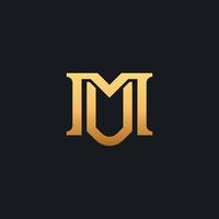 Initial MU UM M U Monogram Logo Template. Initial Based Letter Icon Logo vector