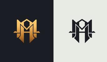 Initial MA AM M A Monogram Logo Template. Initial Based Letter Icon Logo vector