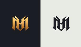 plantilla inicial de logotipo de monograma mv vm mv. logotipo de icono de letra basado en inicial vector