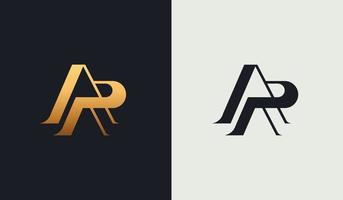 plantilla inicial de logotipo de monograma ar ra ar. logotipo de icono de letra basado en inicial vector