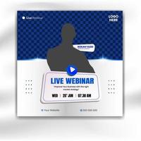 Digital business marketing webinar banner for social media post template vector