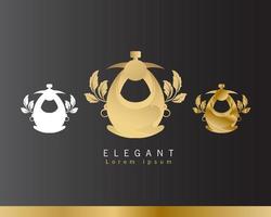 luxury bottle perfume logo template. logo for cosmetic, beauty, salon, product, skin care. vector