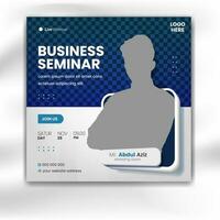 Digital business marketing webinar banner for social media post template vector