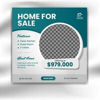 Real estate modern social media post, social media banner and web banner design vector