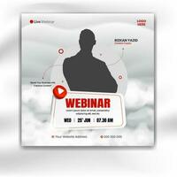 Digital business marketing webinar banner for social media post template vector