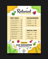 mexican menu background design