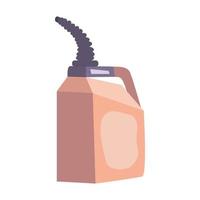 ilustración vectorial de un cilindro de gas con un recipiente rosa para líquidos. vector