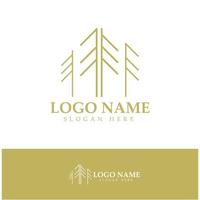 logotipo de árbol abstracto para bosque y naturaleza de parque. con una combinación de elementos de línea .vector para diseños de negocios, agricultura, conceptos ecológicos, vegetación y belleza natural. vector