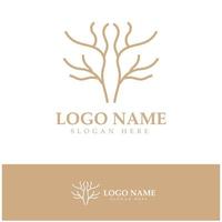 logotipo de árbol abstracto para bosque y naturaleza de parque. con una combinación de elementos de línea .vector para diseños de negocios, agricultura, conceptos ecológicos, vegetación y belleza natural. vector