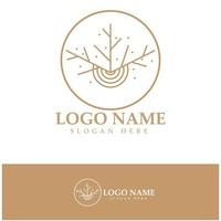 Abstract tree logo for forest and park nature.with a combination of .vector line elements for business designs, agriculture, ecological concepts, greenery and natural beauty. vector