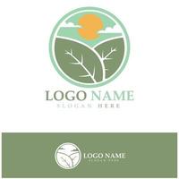 logotipo de árbol abstracto para bosque y naturaleza de parque. con una combinación de elementos de línea .vector para diseños de negocios, agricultura, conceptos ecológicos, vegetación y belleza natural. vector