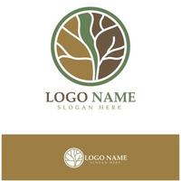 logotipo de árbol abstracto para bosque y naturaleza de parque. con una combinación de elementos de línea .vector para diseños de negocios, agricultura, conceptos ecológicos, vegetación y belleza natural. vector