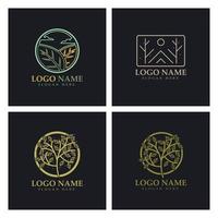 Abstract tree logo for forest and park nature.with a combination of .vector line elements for business designs, agriculture, ecological concepts, greenery and natural beauty. vector