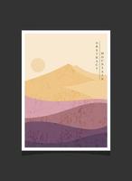 Abstract mountain painting, Abstract background, Premium Vector