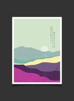 Abstract mountain painting, Abstract background, Premium Vector