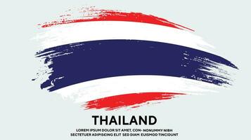 New faded grunge texture Thailand colorful flag design vector