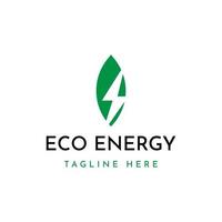 eco energy logo design vector