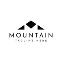 minimal mountain logo design vector