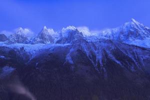 night scene of mountain landscape photo