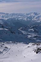 beautiful landscape of mountain on winter photo