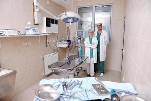 Veterinarian and assistant in a small animal clinic photo