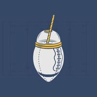 rugby ice cup vector