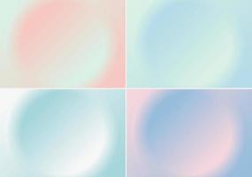 Set of pastel colors circles embossed shapes minimal background and texture vector