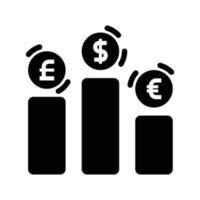 Black exchange rate icon that is suitable for your financial business vector