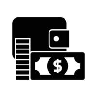 Black purse icon that is suitable for your financial business vector