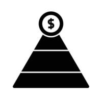 Black pyramid graph icon that is suitable for your financial business vector