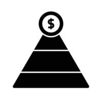 Black pyramid graph icon that is suitable for your financial business vector