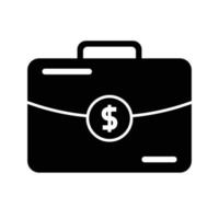 Black suitcase icon that is suitable for your financial business vector