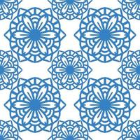 blue samless mandala pattern abstract background illustration vector