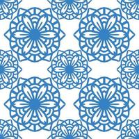 blue samless mandala pattern abstract background illustration vector