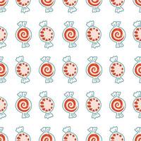 Christmas candy seamless pattern simple flat design vector illustration