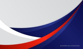 Modern abstract background blue and red with white colorful vector